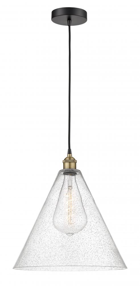 Berkshire - 1 Light - 16 inch - Black Antique Brass - Cord hung - Pendant