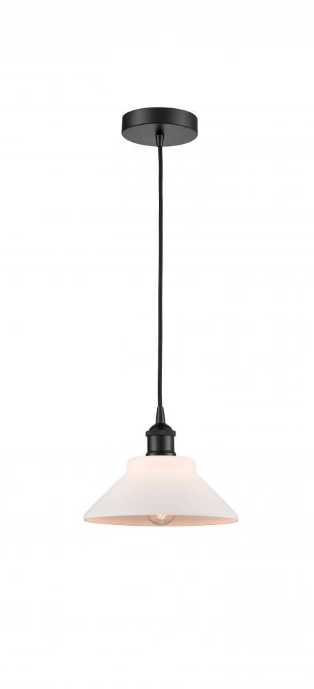 Orwell - 1 Light - 8 inch - Matte Black - Cord hung - Mini Pendant