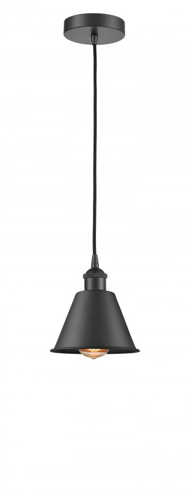 Smithfield - 1 Light - 7 inch - Matte Black - Cord hung - Mini Pendant