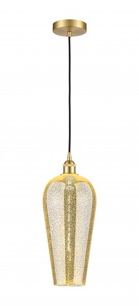 Chelsea - 1 Light - 8 inch - Satin Gold - Cord hung - Mini Pendant