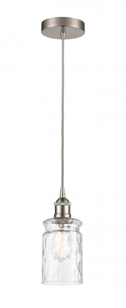 Candor - 1 Light - 5 inch - Brushed Satin Nickel - Cord hung - Mini Pendant