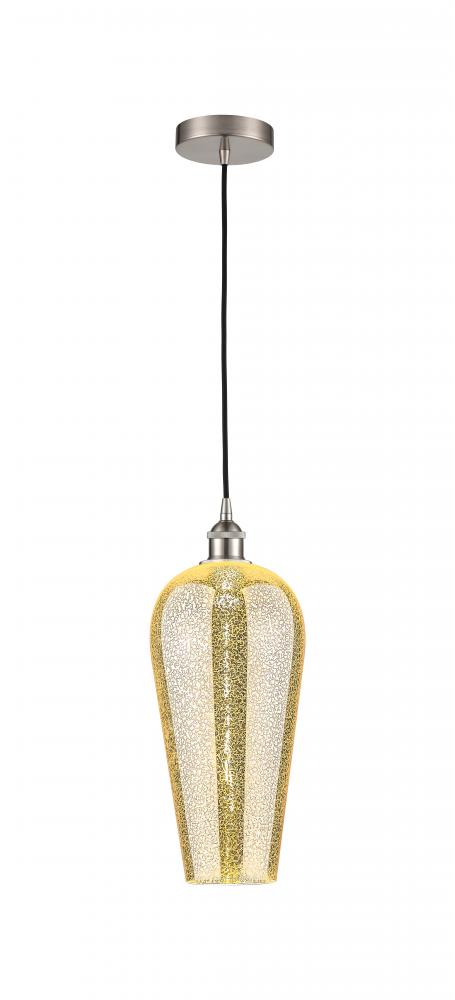 Chelsea - 1 Light - 8 inch - Brushed Satin Nickel - Cord hung - Mini Pendant
