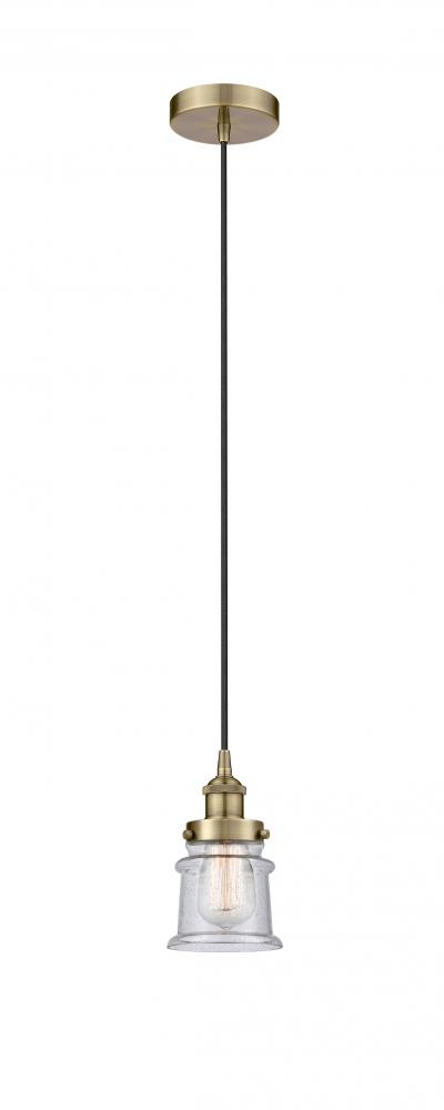 Canton - 1 Light - 5 inch - Antique Brass - Cord hung - Mini Pendant