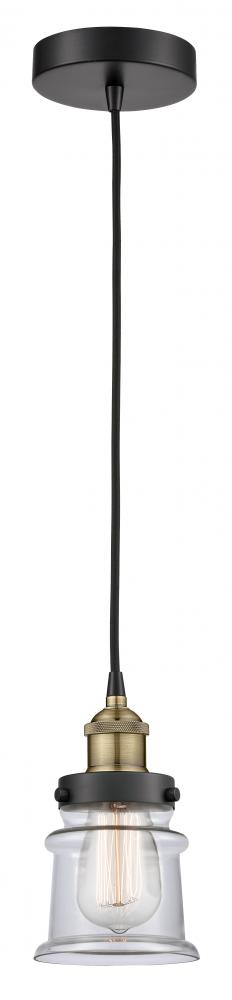 Canton - 1 Light - 5 inch - Black Antique Brass - Cord hung - Mini Pendant
