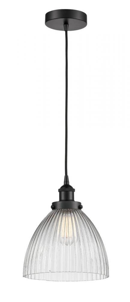 Seneca Falls - 1 Light - 10 inch - Matte Black - Cord hung - Mini Pendant