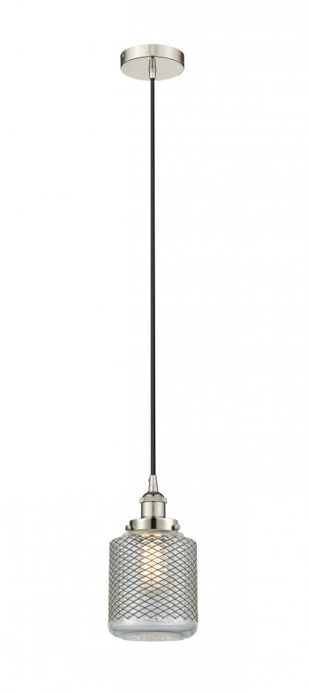 Stanton - 1 Light - 6 inch - Polished Nickel - Cord hung - Mini Pendant