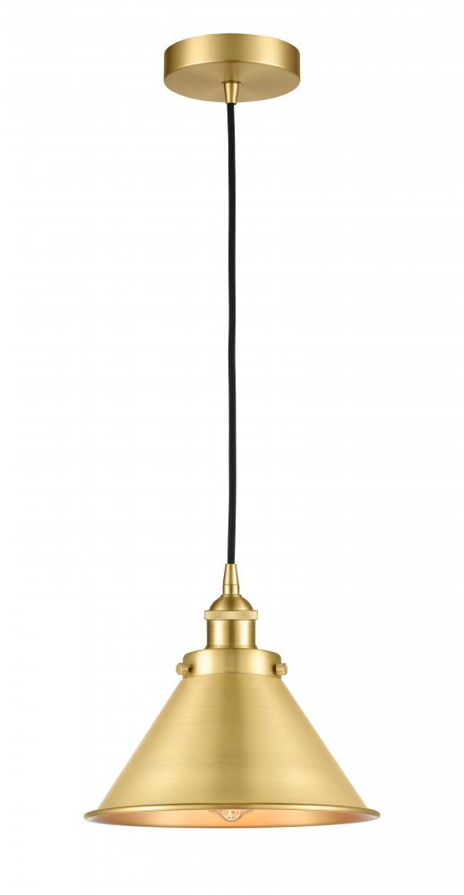 Briarcliff - 1 Light - 10 inch - Satin Gold - Cord hung - Mini Pendant