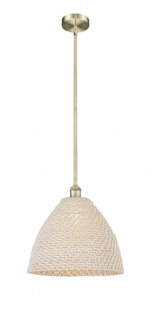 Bristol Natural - 1 Light - 6 inch - Antique Brass - Mini Pendant