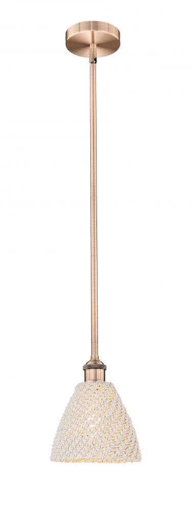 Bristol Natural - 1 Light - 6 inch - Antique Copper - Mini Pendant