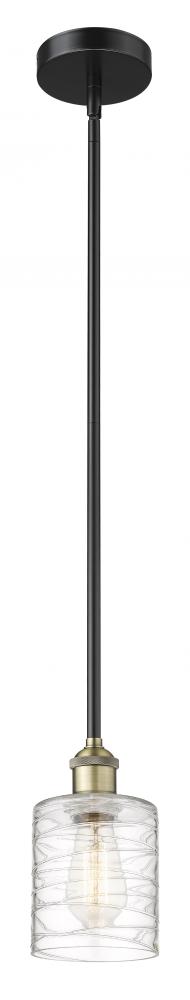 Cobbleskill - 1 Light - 5 inch - Black Antique Brass - Stem Hung - Mini Pendant