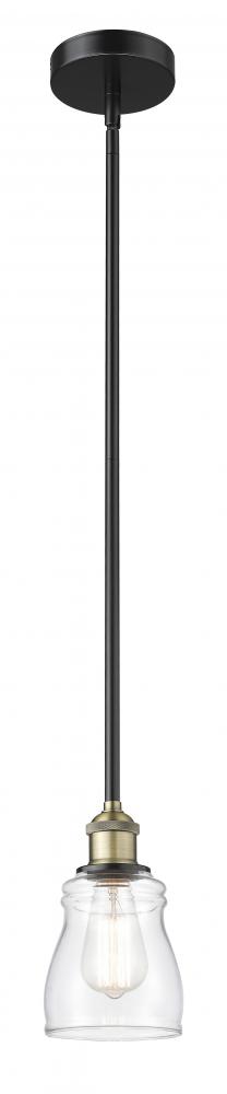 Ellery - 1 Light - 5 inch - Black Antique Brass - Cord hung - Mini Pendant