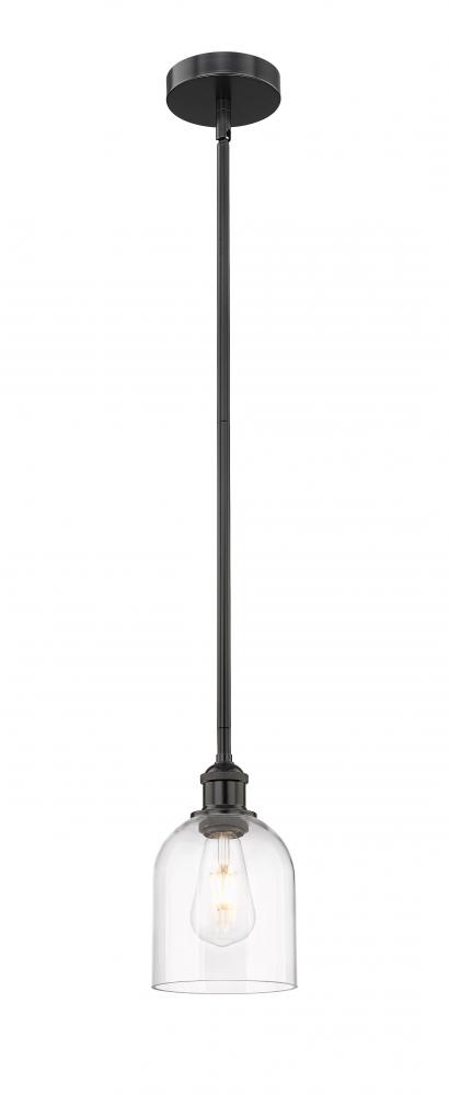 Bella - 1 Light - 6 inch - Matte Black - Cord hung - Mini Pendant