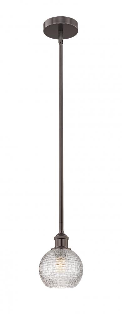 Athens - 1 Light - 6 inch - Oil Rubbed Bronze - Cord hung - Mini Pendant