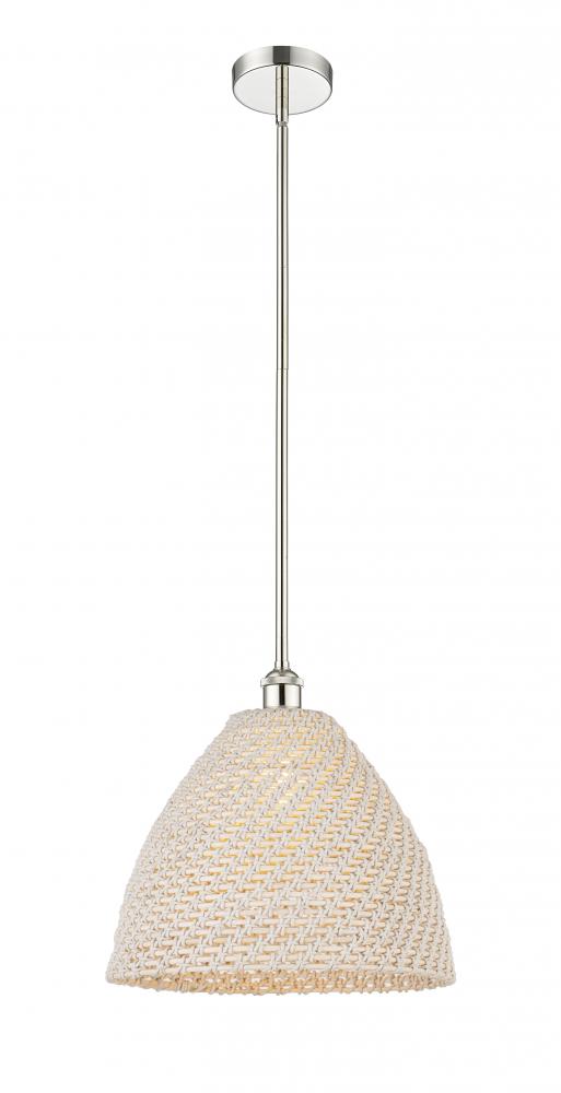 Bristol Natural - 1 Light - 6 inch - Polished Nickel - Mini Pendant