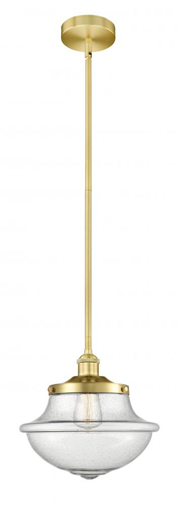 Oxford - 1 Light - 12 inch - Satin Gold - Stem hung - Mini Pendant