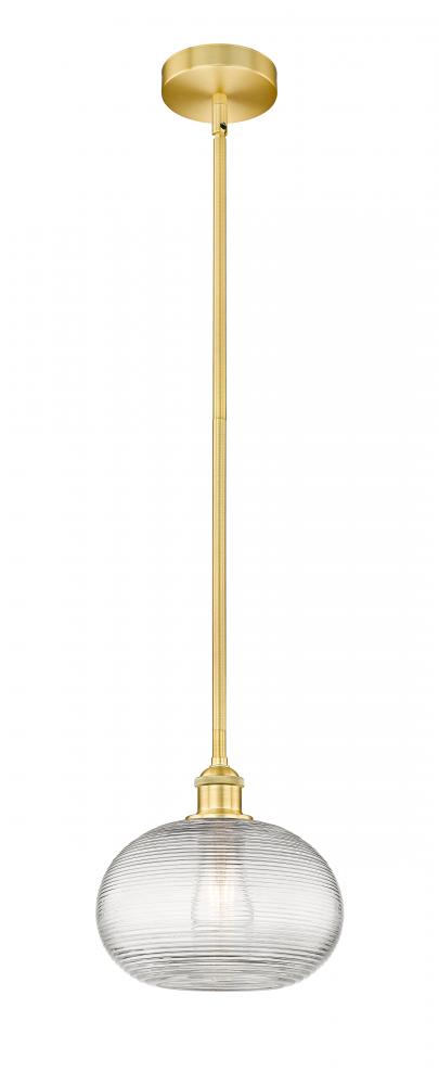 Ithaca - 1 Light - 10 inch - Satin Gold - Cord hung - Mini Pendant