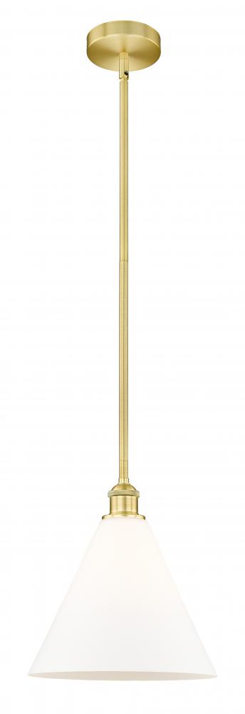 Berkshire - 1 Light - 12 inch - Satin Gold - Cord hung - Mini Pendant