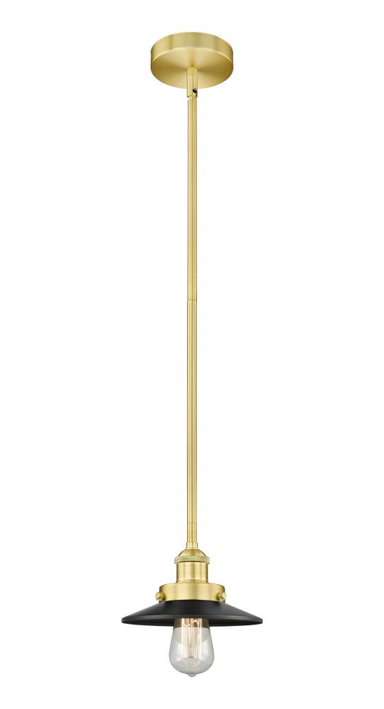Edison - 1 Light - 8 inch - Satin Gold - Stem hung - Mini Pendant