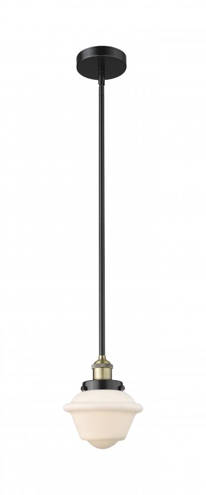 Oxford - 1 Light - 7 inch - Black Antique Brass - Cord hung - Mini Pendant