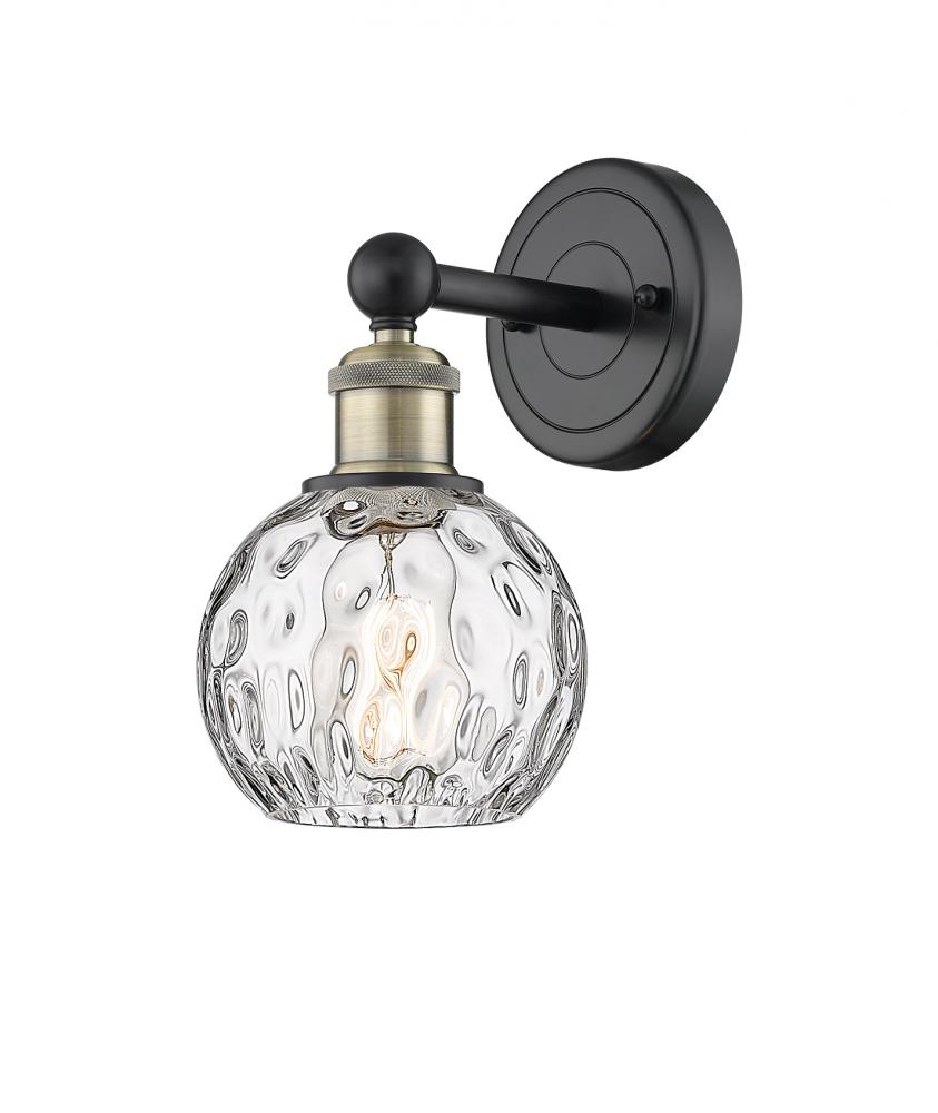 Athens Water Glass - 1 Light - 6 inch - Black Antique Brass - Sconce