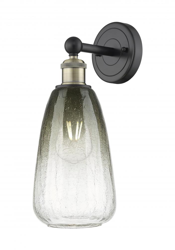 Brookhaven Almond - 1 Light - 6 inch - Black Antique Brass - Sconce