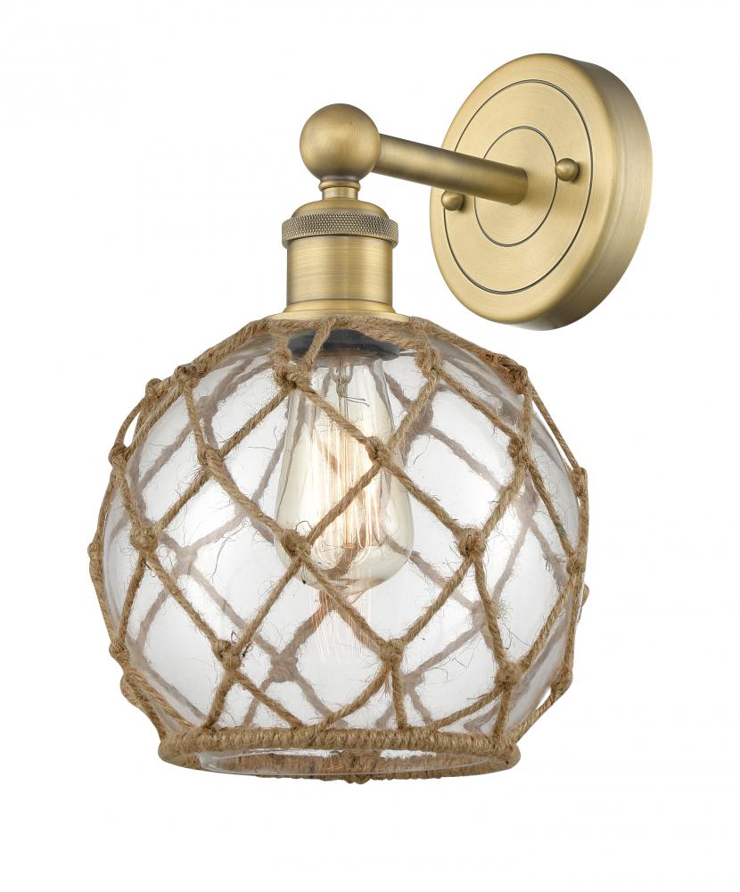Farmhouse Rope - 1 Light - 8 inch - Brushed Brass - Sconce