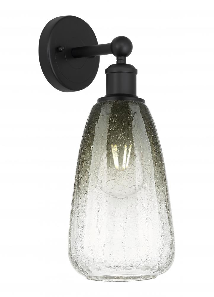 Brookhaven Almond - 1 Light - 6 inch - Matte Black - Sconce