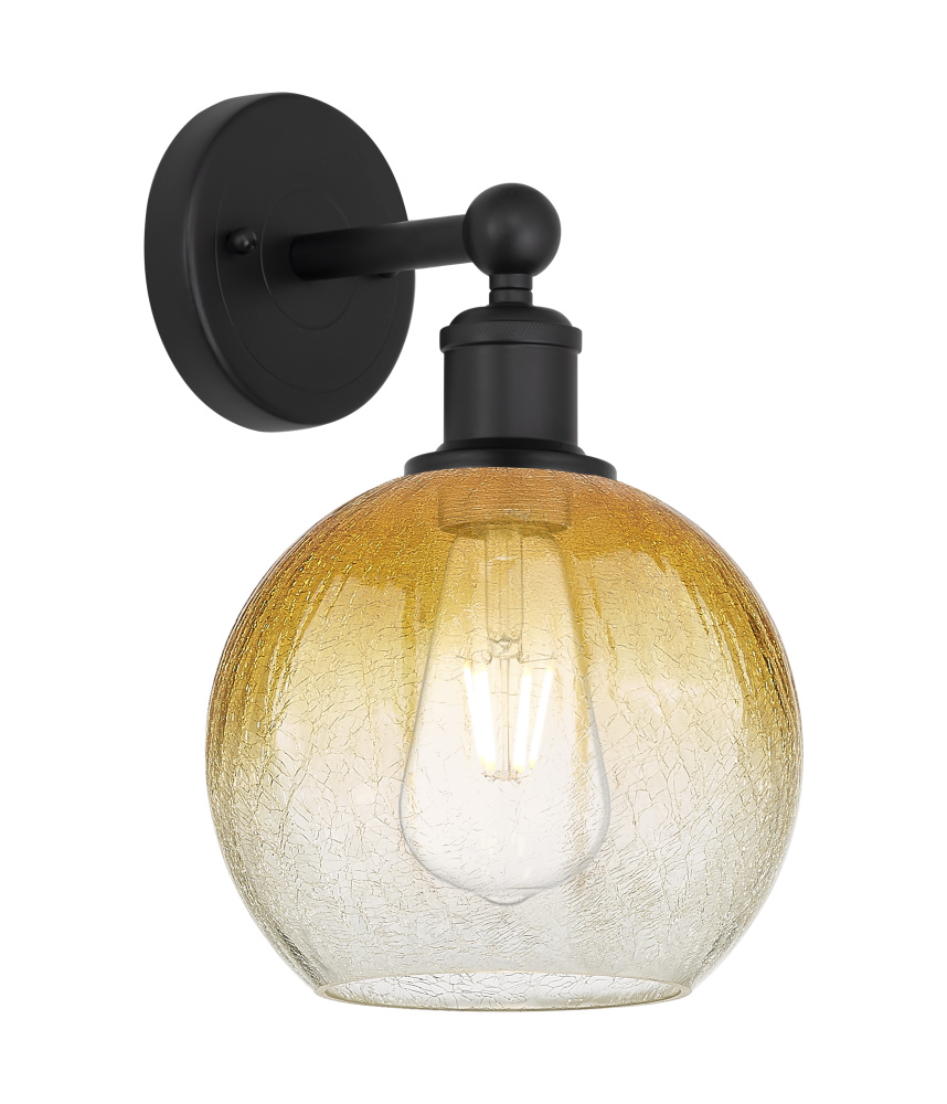 Brookhaven Globe - 1 Light - 8 inch - Matte Black - Sconce