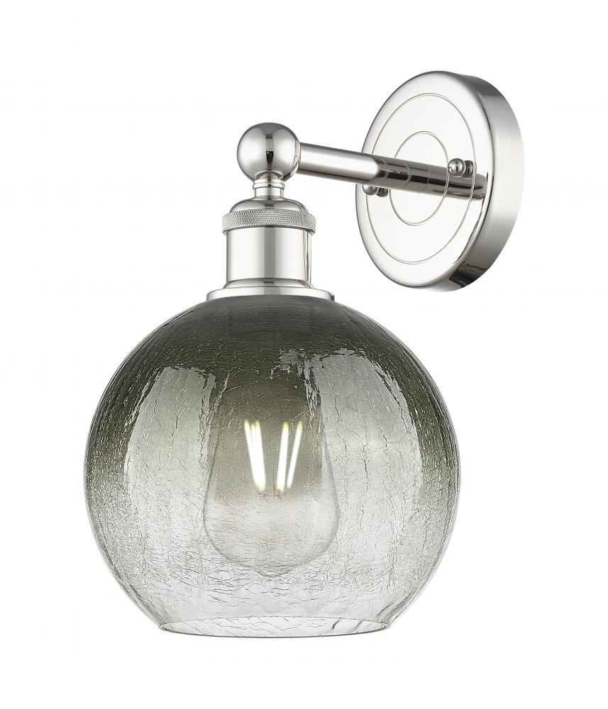 Brookhaven Globe - 1 Light - 8 inch - Polished Nickel - Sconce