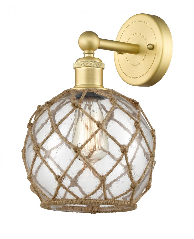 Farmhouse Rope - 1 Light - 8 inch - Satin Gold - Sconce