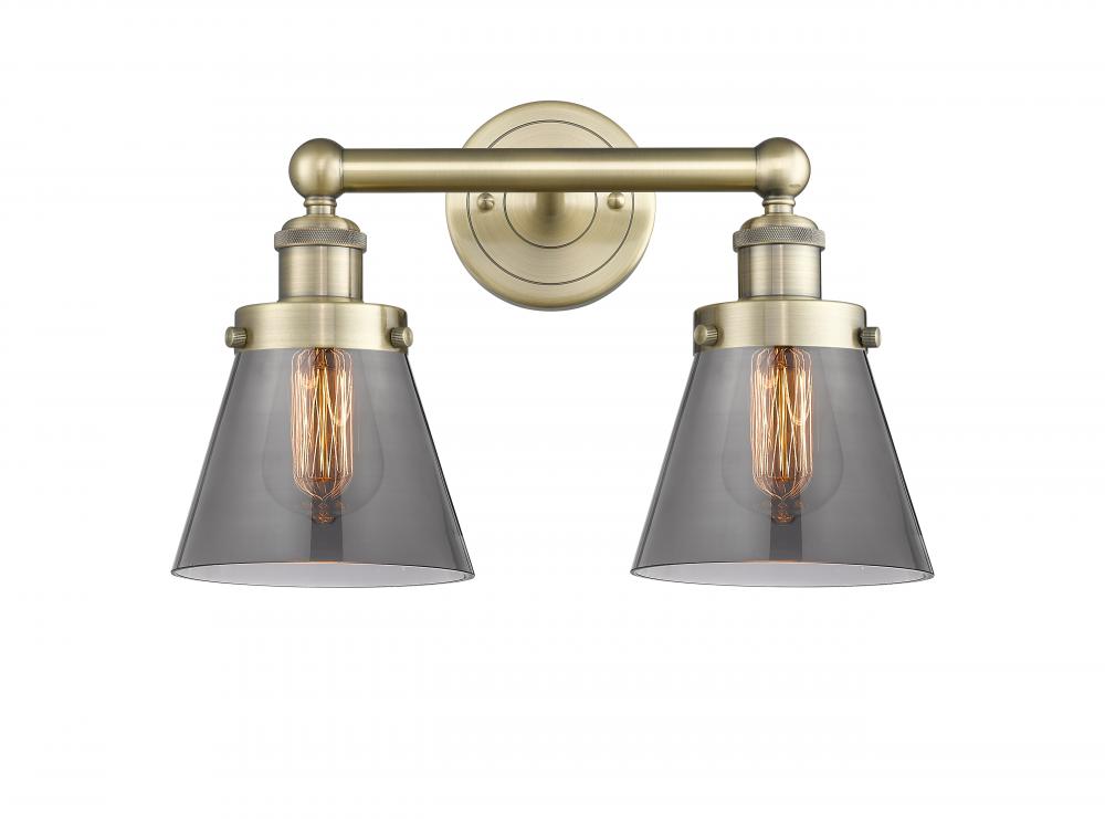 Cone - 2 Light - 15 inch - Antique Brass - Bath Vanity Light