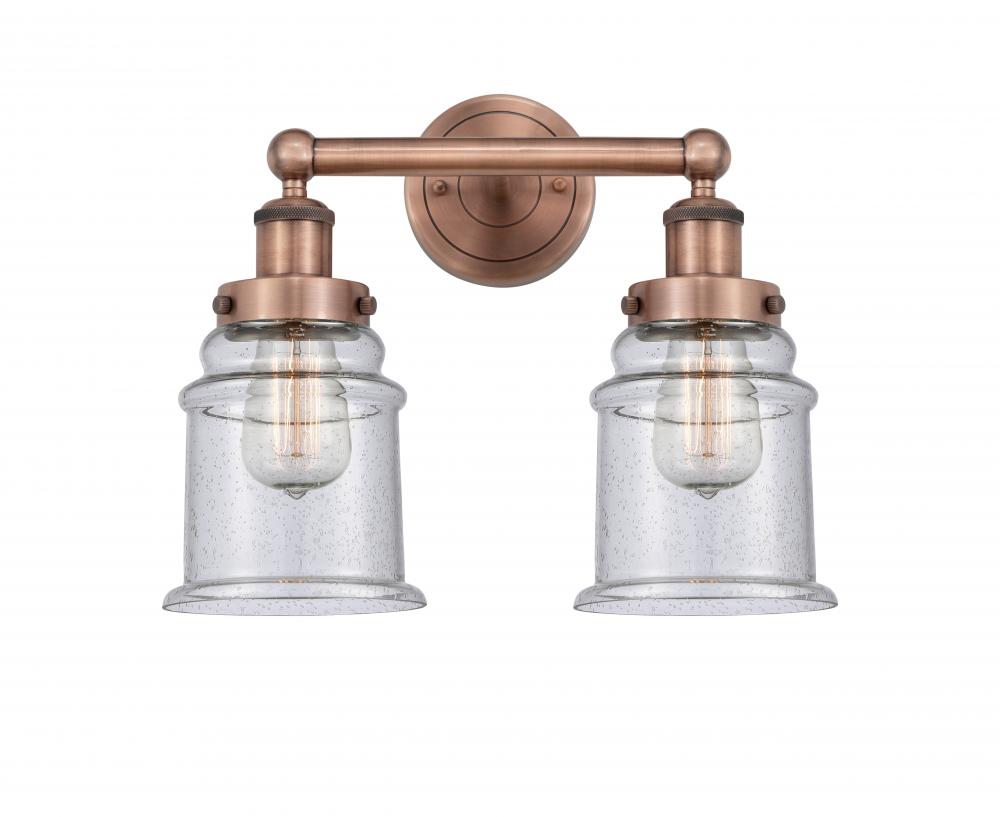 Canton - 2 Light - 15 inch - Antique Copper - Bath Vanity Light