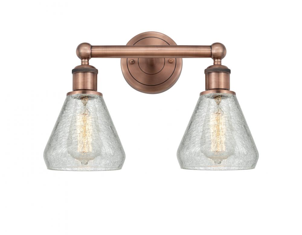 Conesus - 2 Light - 15 inch - Antique Copper - Bath Vanity Light