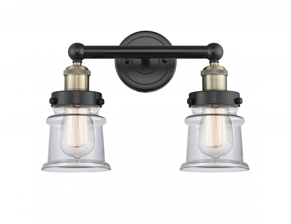 Canton - 2 Light - 14 inch - Black Antique Brass - Bath Vanity Light