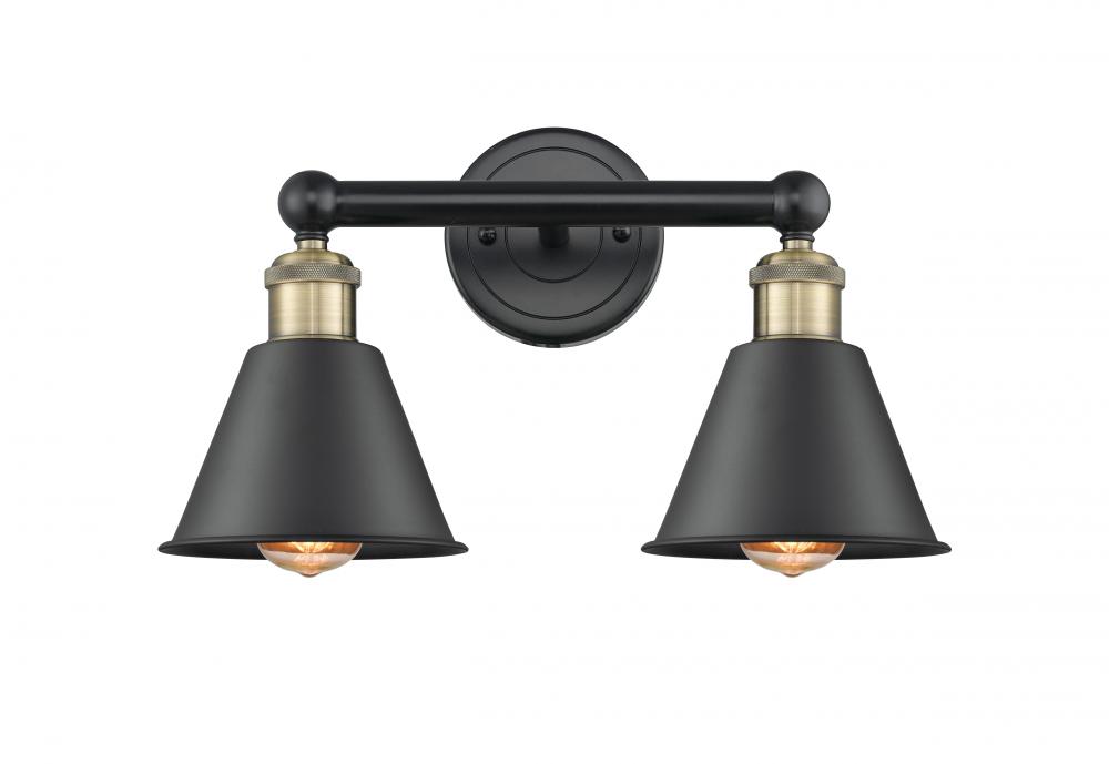 Edison - 2 Light - 16 inch - Black Antique Brass - Bath Vanity Light