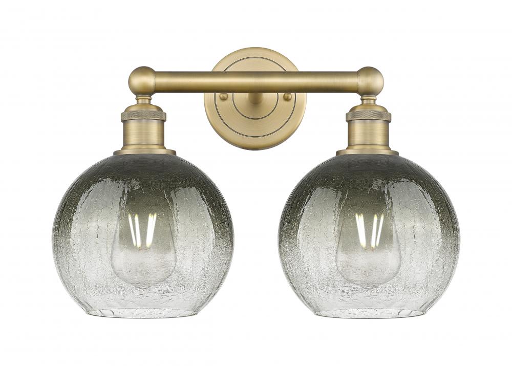 Brookhaven Globe - 2 Light - 17 inch - Brushed Brass - Bath Vanity Light