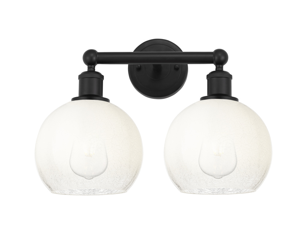 Brookhaven Globe - 2 Light - 17 inch - Matte Black - Bath Vanity Light