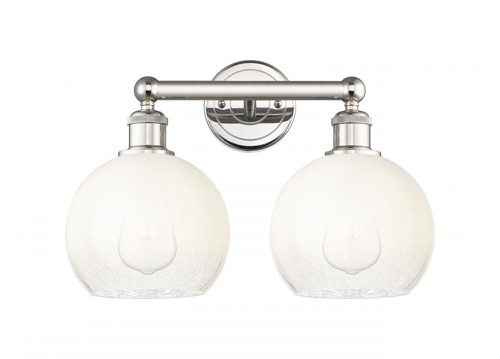 Brookhaven Globe - 2 Light - 17 inch - Polished Nickel - Bath Vanity Light