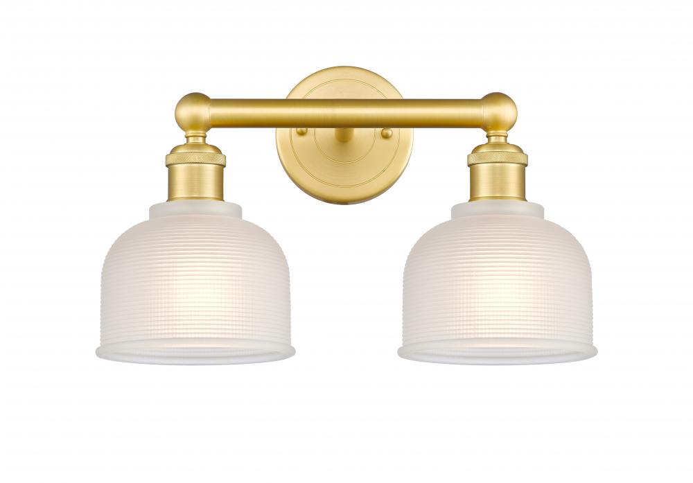 Dayton - 2 Light - 15 inch - Satin Gold - Bath Vanity Light