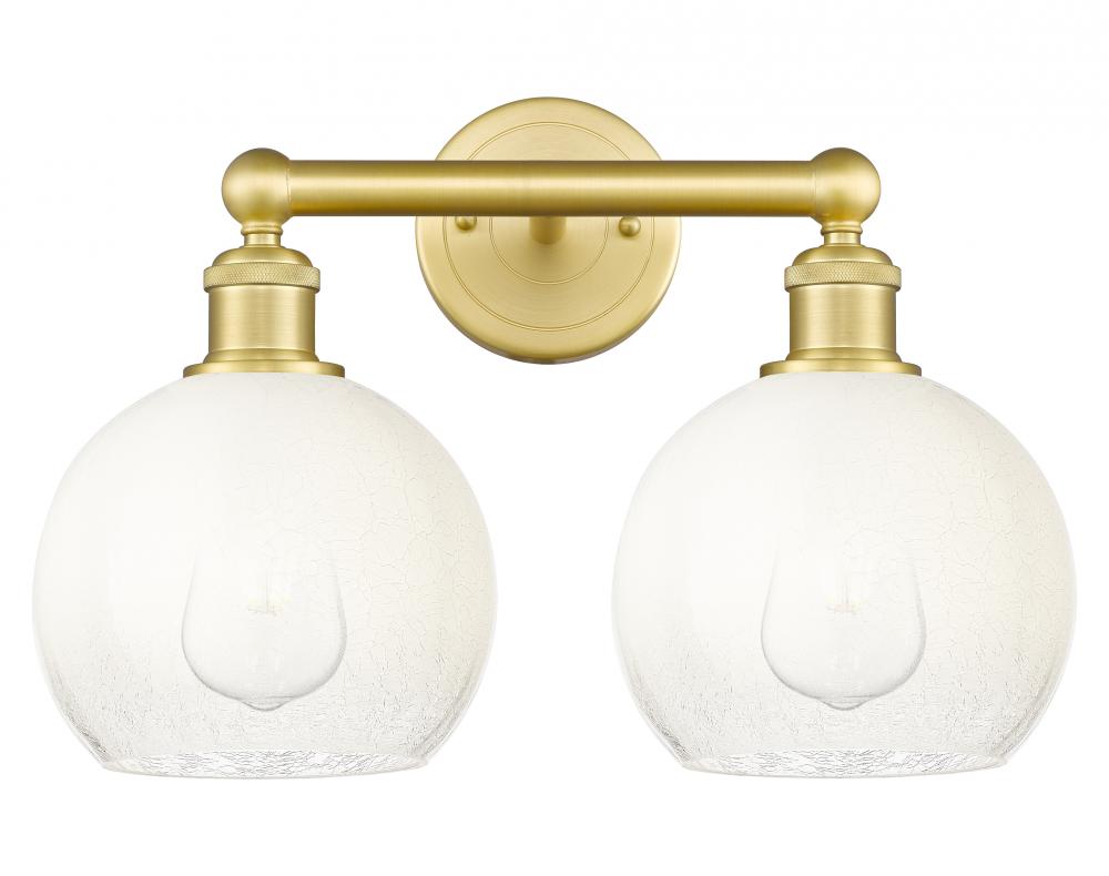 Brookhaven Globe - 2 Light - 17 inch - Satin Gold - Bath Vanity Light