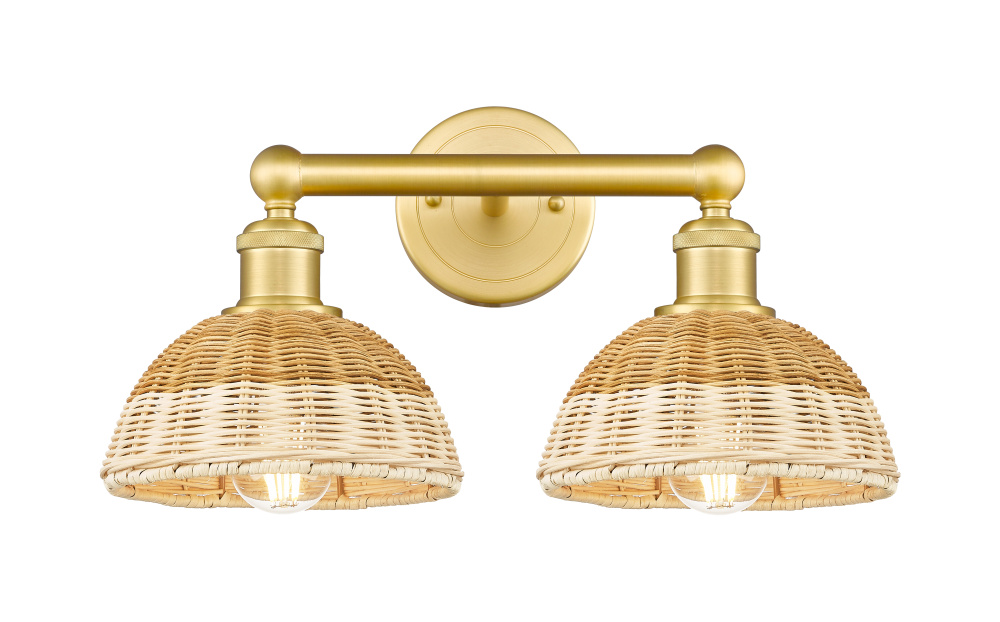 Bristol Natural II - 2 Light - 17 inch - Satin Gold - Bath Vanity Light