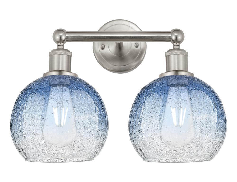 Brookhaven Globe - 2 Light - 17 inch - Brushed Satin Nickel - Bath Vanity Light