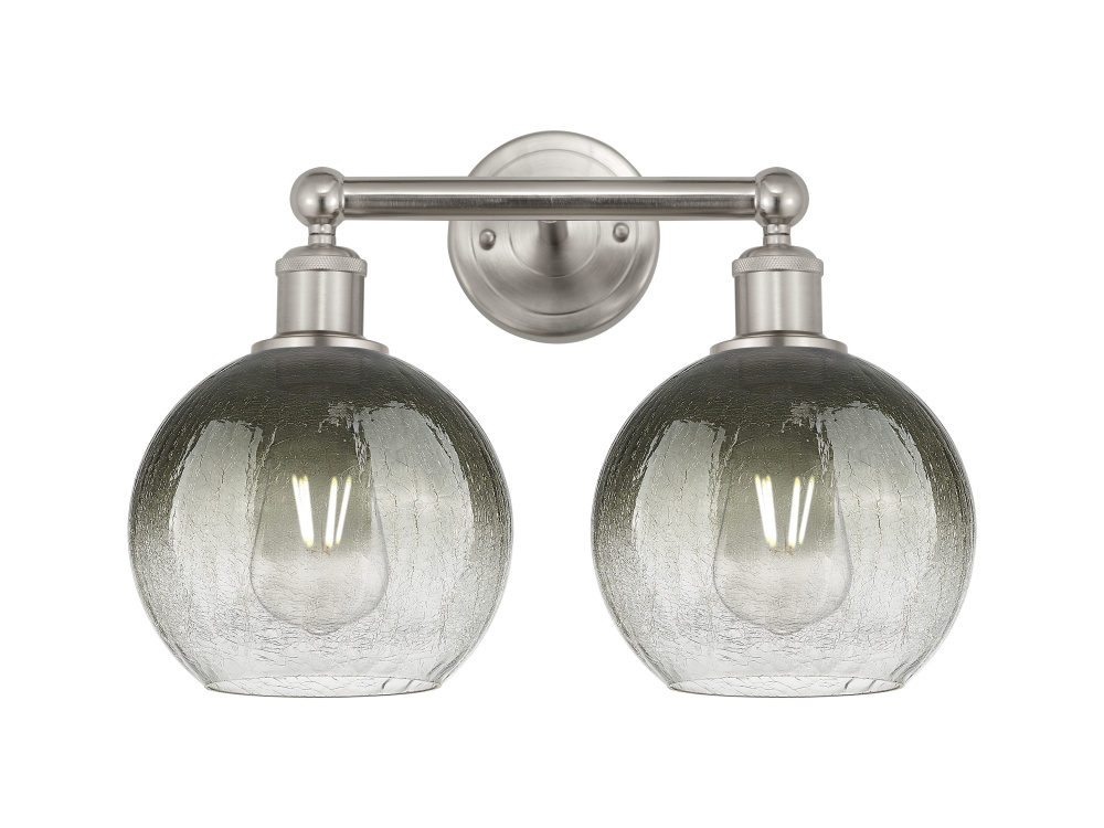 Brookhaven Globe - 2 Light - 17 inch - Brushed Satin Nickel - Bath Vanity Light