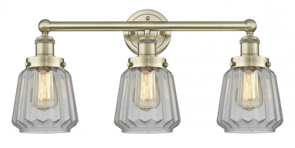 Chatham - 3 Light - 25 inch - Antique Brass - Bath Vanity Light