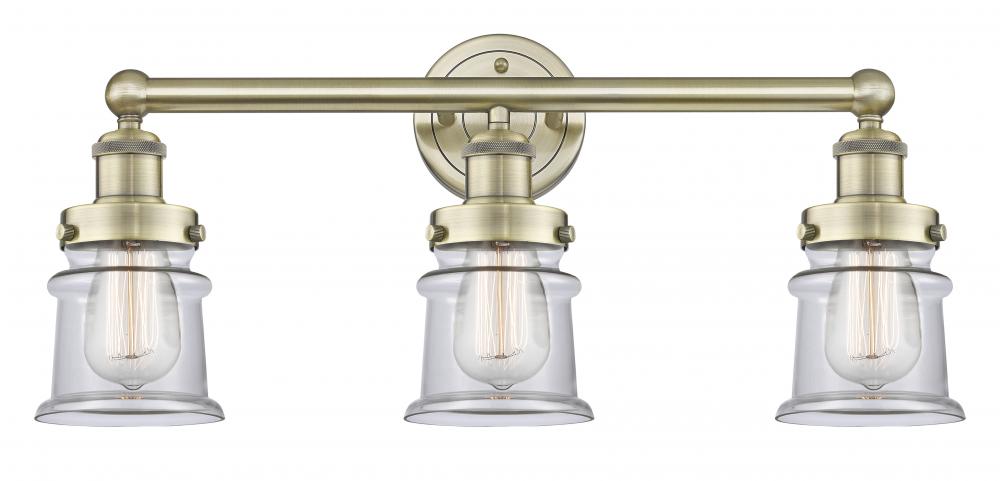 Canton - 3 Light - 23 inch - Antique Brass - Bath Vanity Light