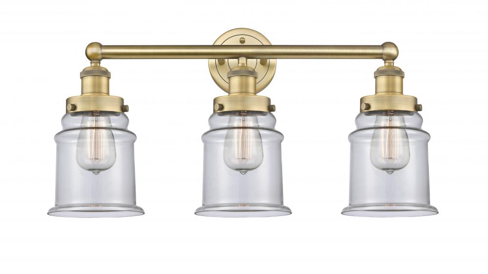Canton - 3 Light - 24 inch - Brushed Brass - Bath Vanity Light