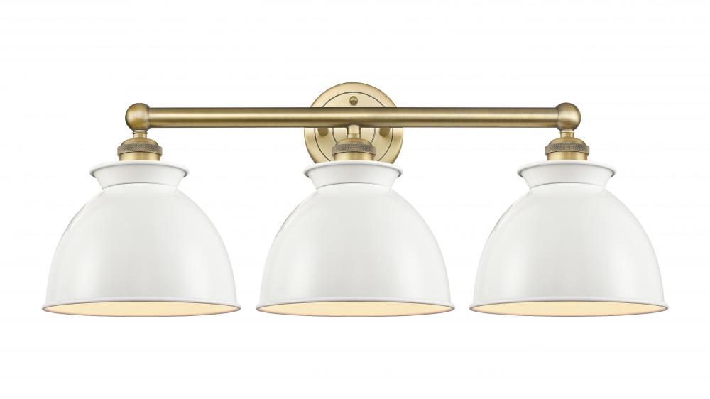 Adirondack - 3 Light - 26 inch - Brushed Brass - Bath Vanity Light