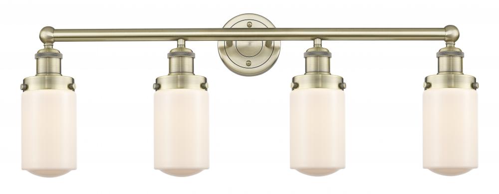 Dover - 4 Light - 32 inch - Antique Brass - Bath Vanity Light