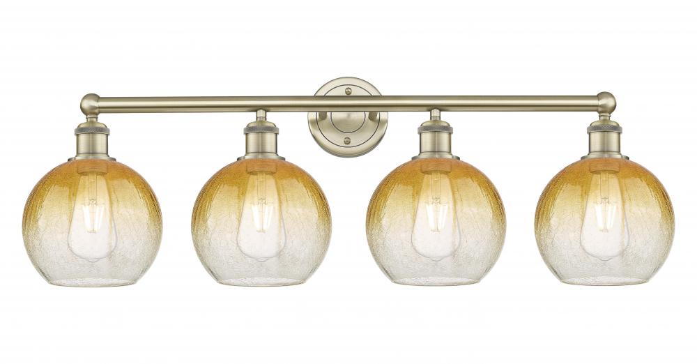 Brookhaven Globe - 4 Light - 35 inch - Antique Brass - Bath Vanity Light
