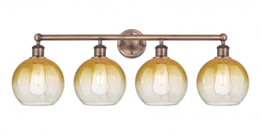 Brookhaven Globe - 4 Light - 35 inch - Antique Copper - Bath Vanity Light